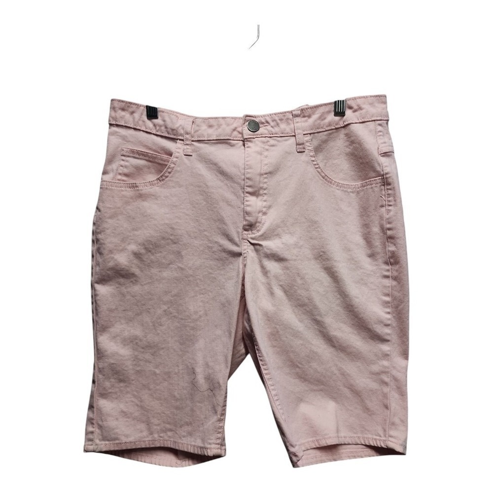Pink Bermuda Shorts Midrise Stretch Soft Casual 14 M